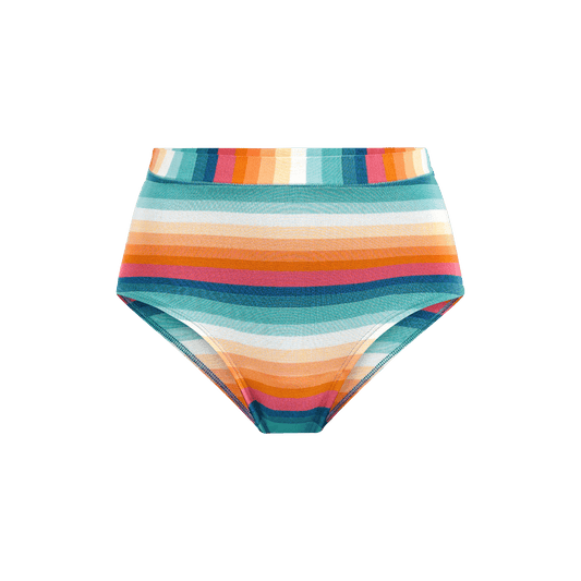 FeelFree High-Waisted Cheeky | Pool Stripes