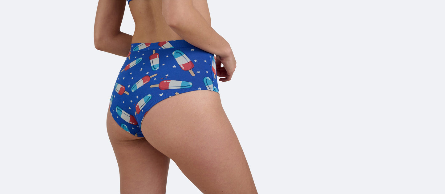 FeelFree High-Waisted Cheeky | Patriotic Pops