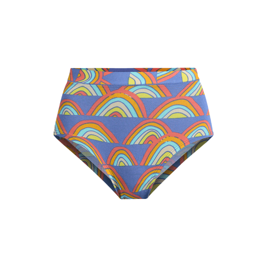 FeelFree High-Waisted Cheeky | Retro Rainbows