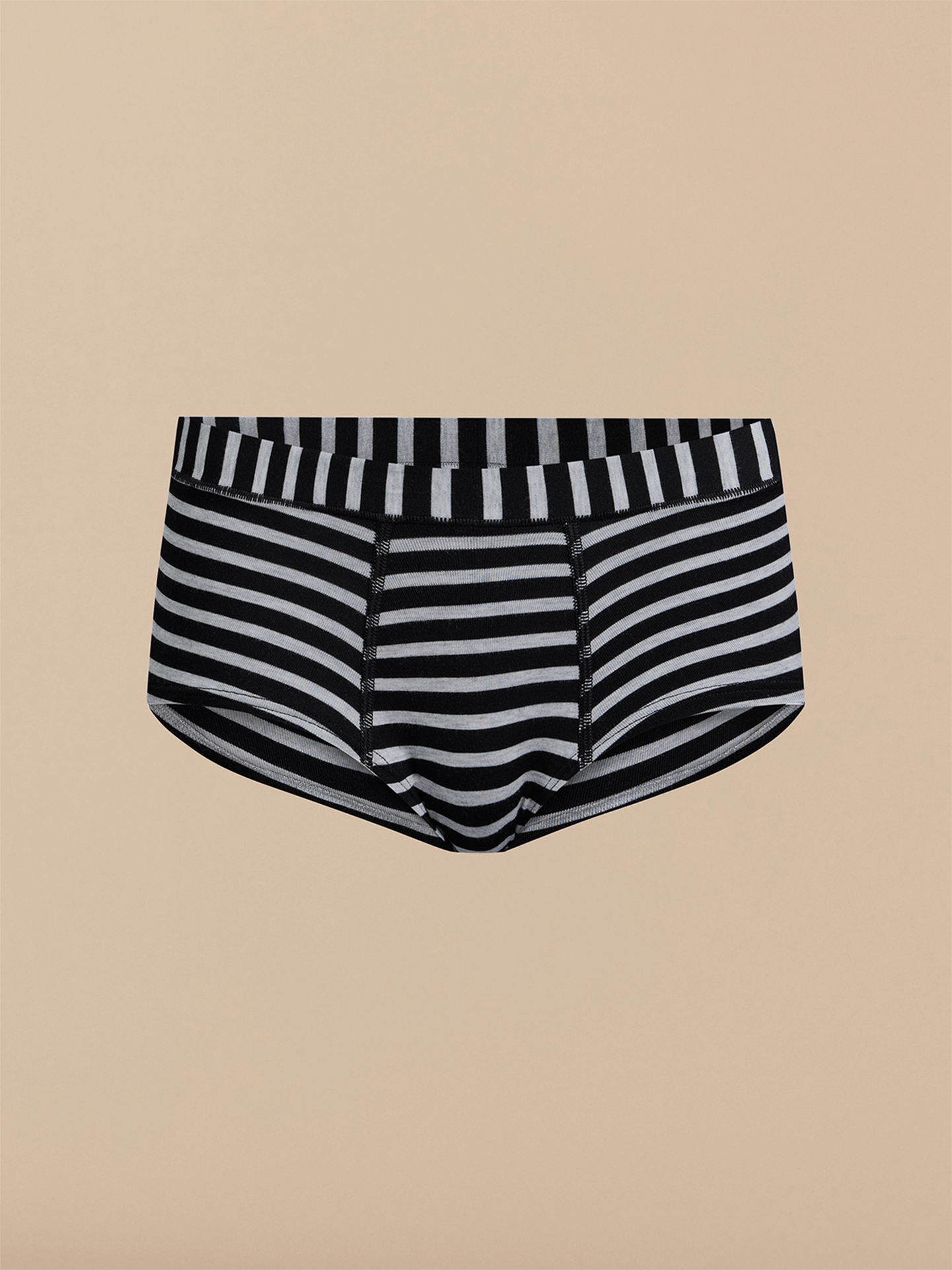 FeelFree Cheeky Brief | Heather Grey Stripes