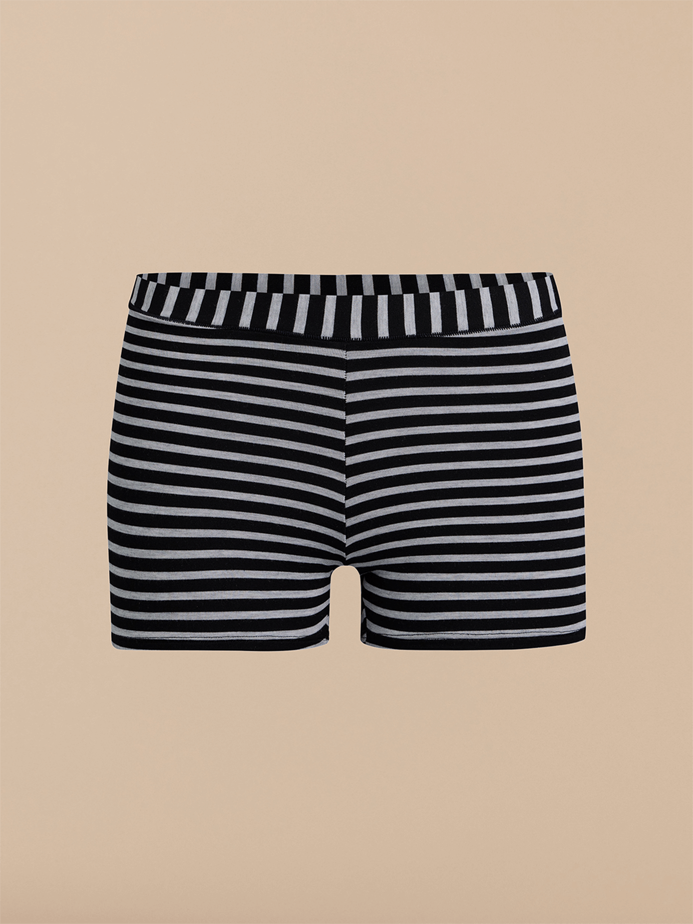 FeelFree Boyshort | Heather Grey Stripes