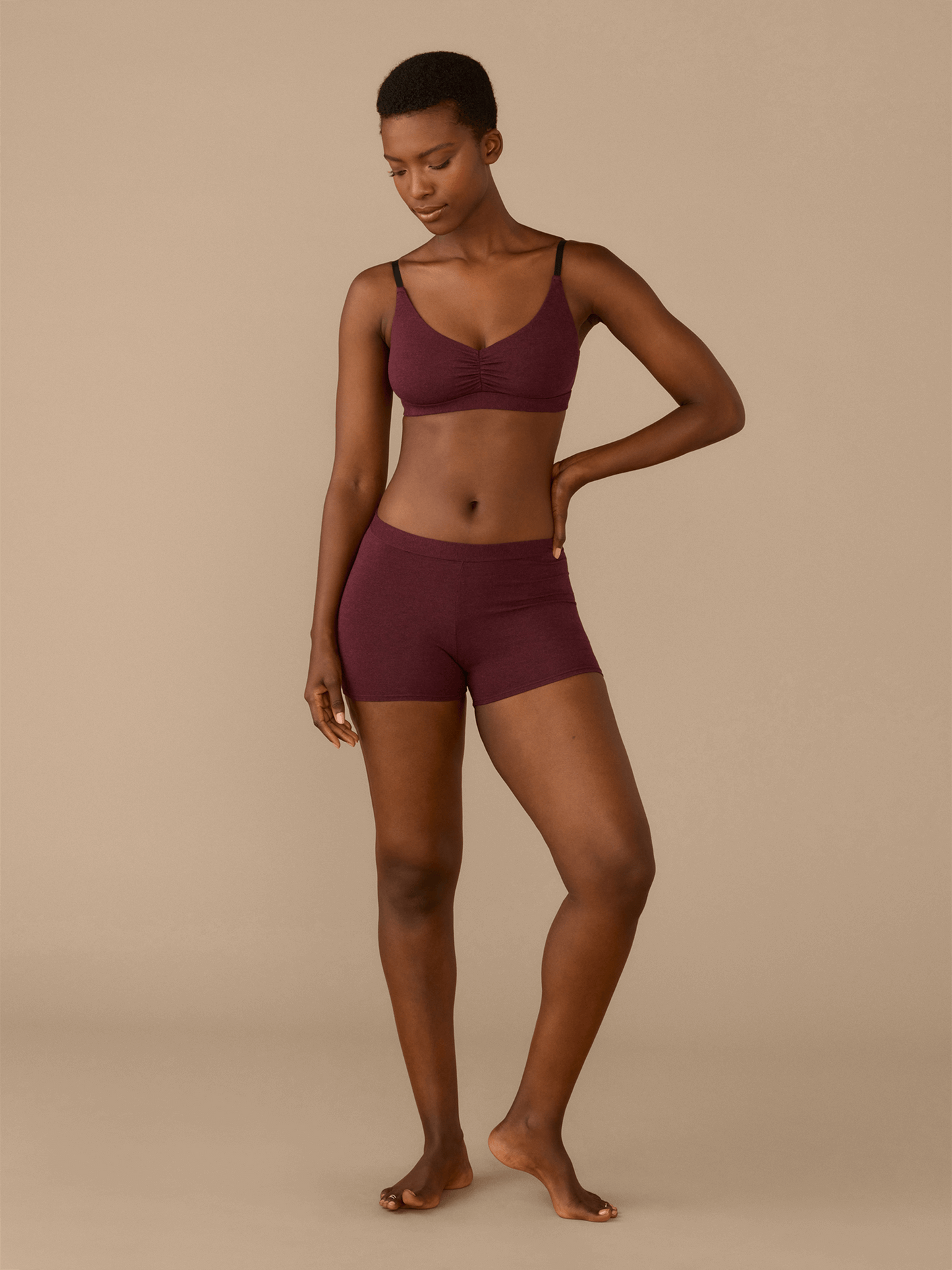 FeelFree Boyshort | Heather Wine