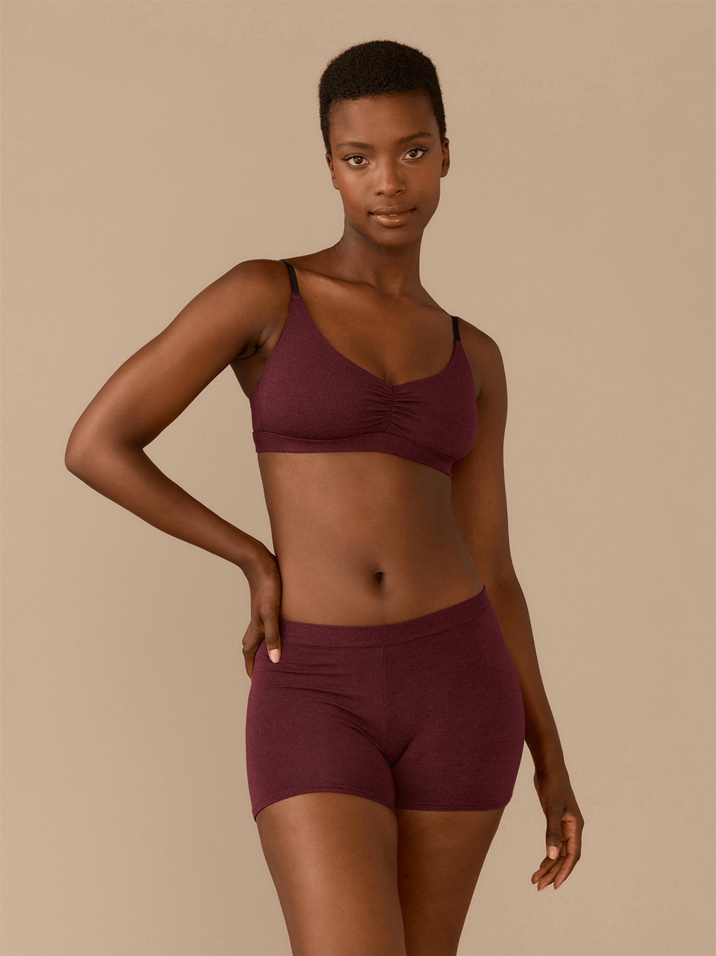 FeelFree Boyshort | Heather Wine