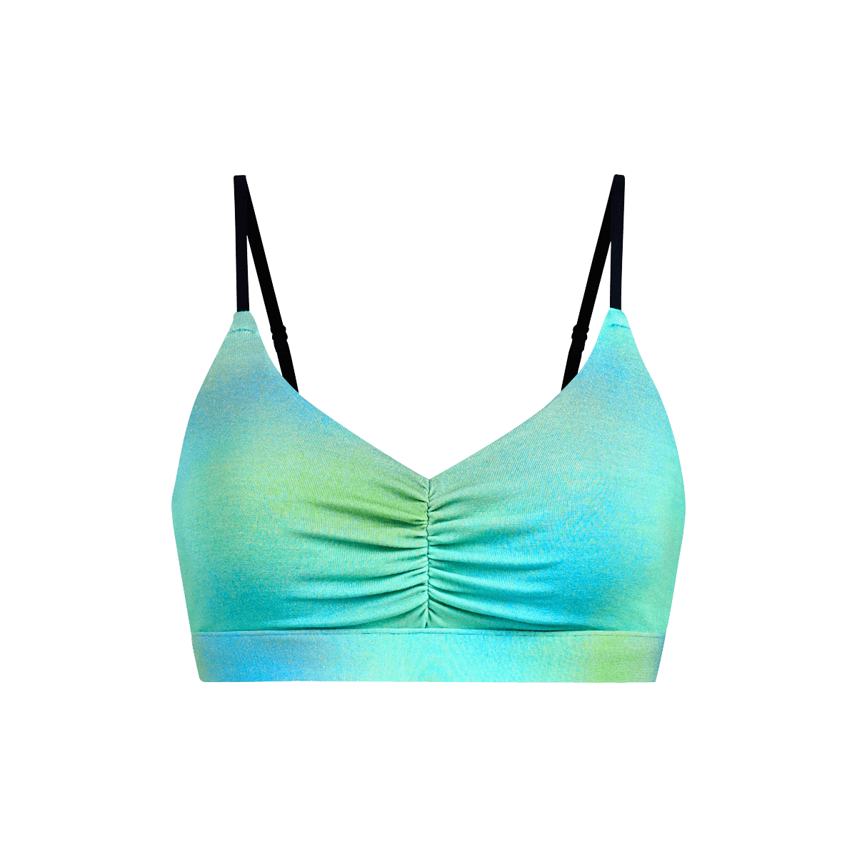 FeelFree Ruched Bralette | Airbrush Green