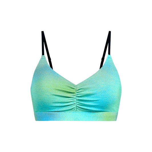 FeelFree Ruched Bralette | Airbrush Green