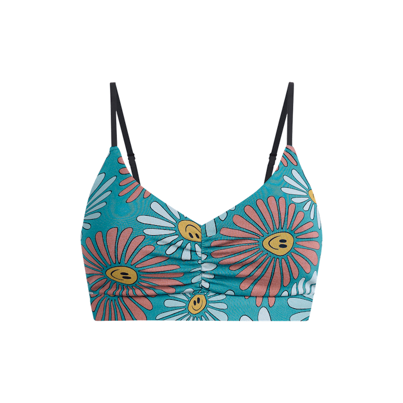 FeelFree Ruched Bralette | Disco Daisies