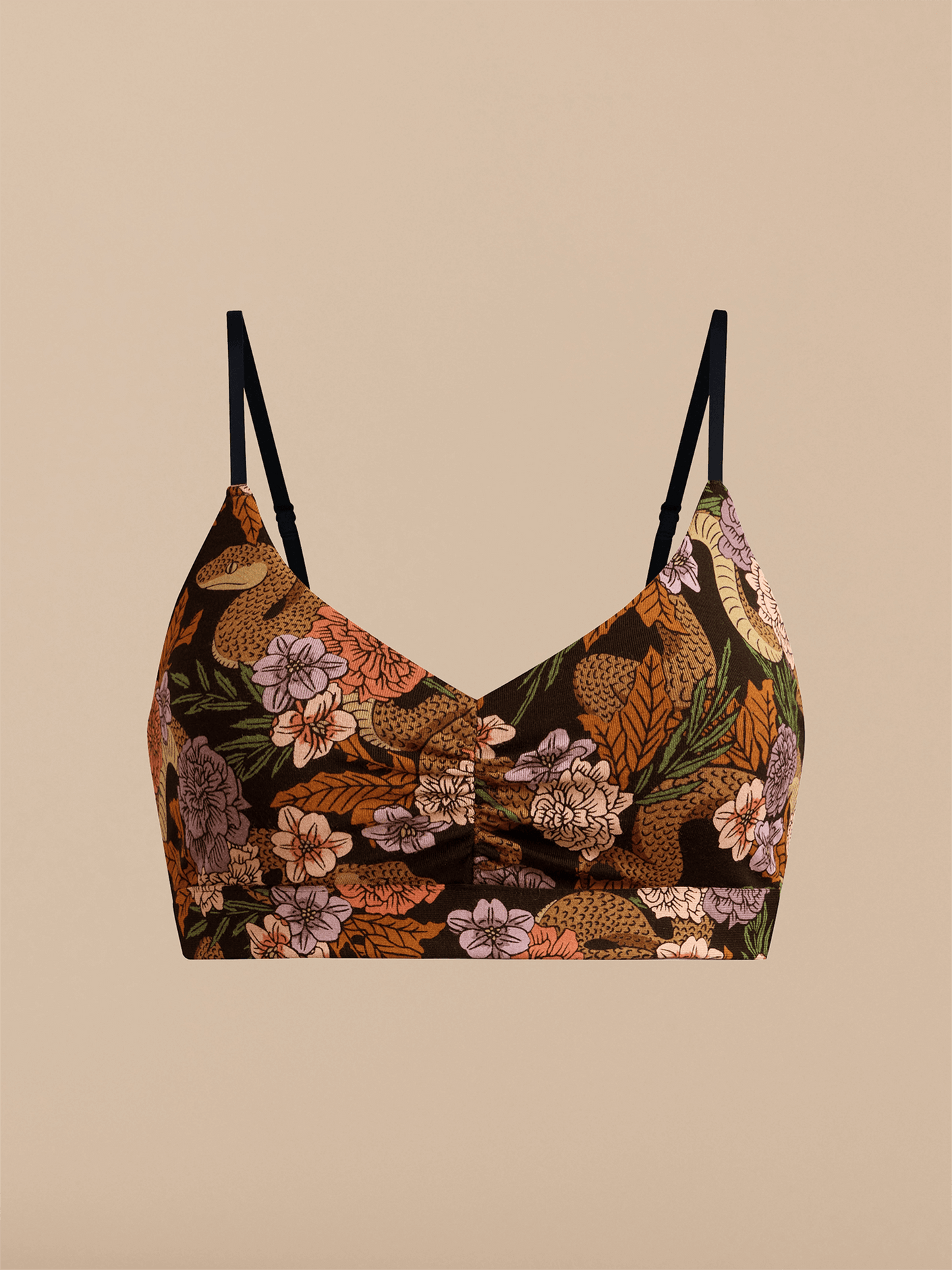 FeelFree Ruched Bralette | Garden Snake