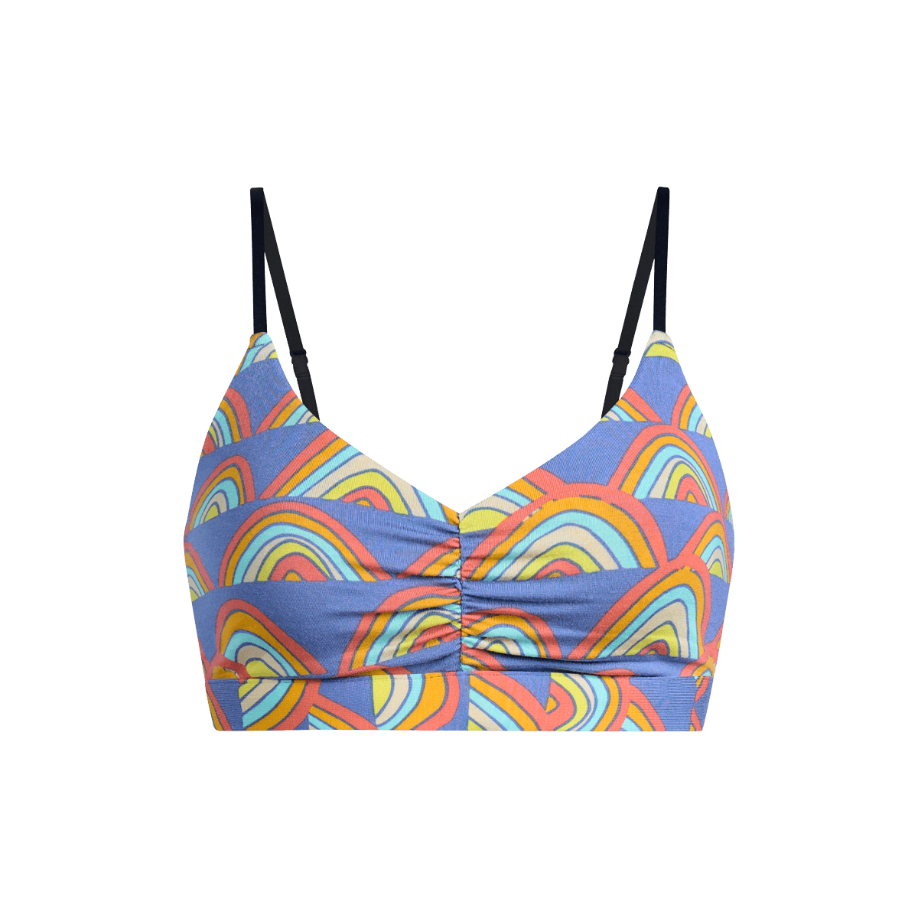 FeelFree Ruched Bralette | Retro Rainbows