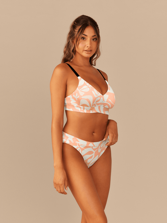 Curvy UltraModal™ FeelFree Ruched Bralette | Coral Heatwave