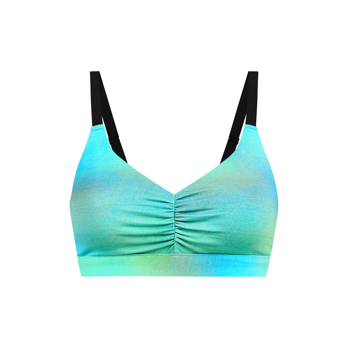 Curvy FeelFree Ruched Bralette | Airbrush Green