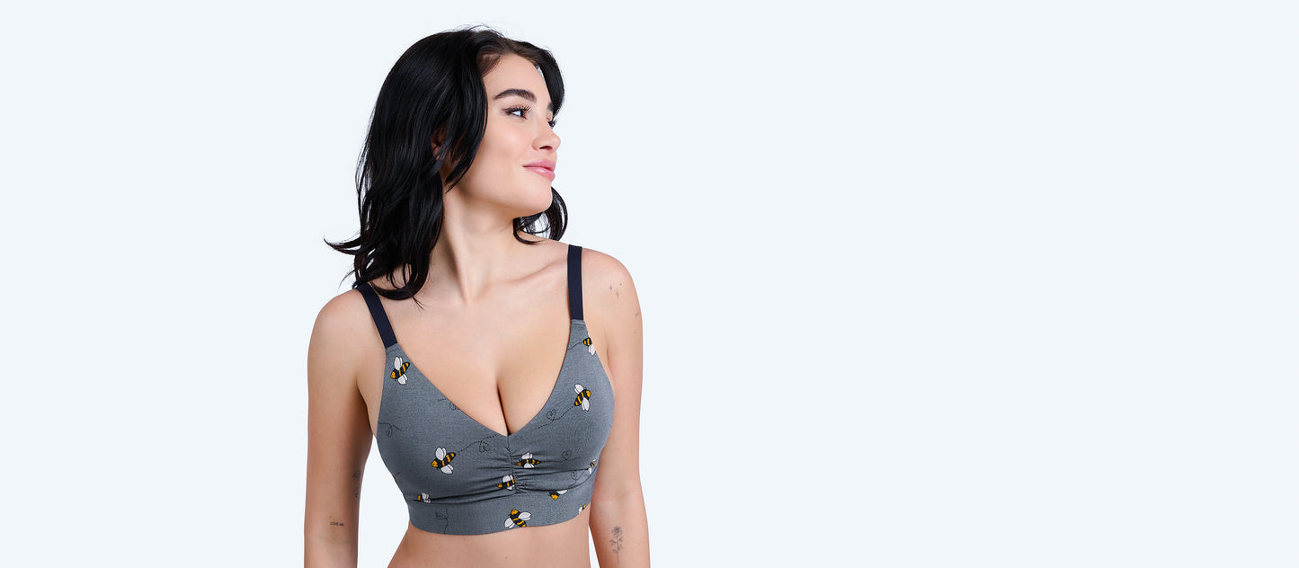 Curvy FeelFree Ruched Bralette | Let It Bee