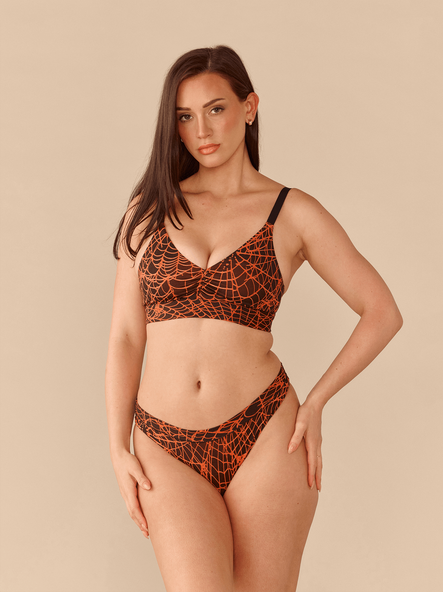 Curvy FeelFree Ruched Bralette | Caught in a Web