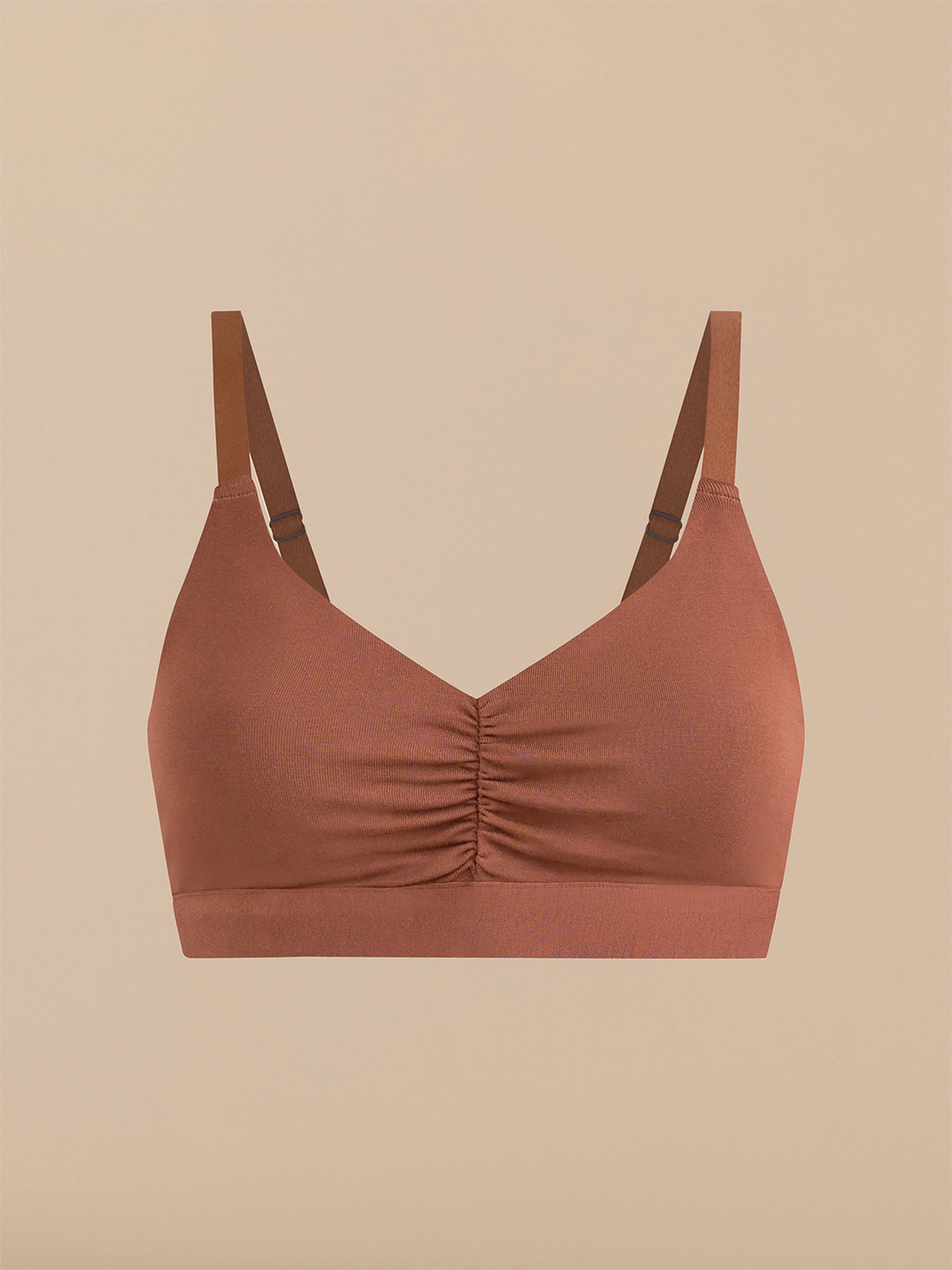 Curvy FeelFree Ruched Bralette | Cedar Wood/Cedar Wood