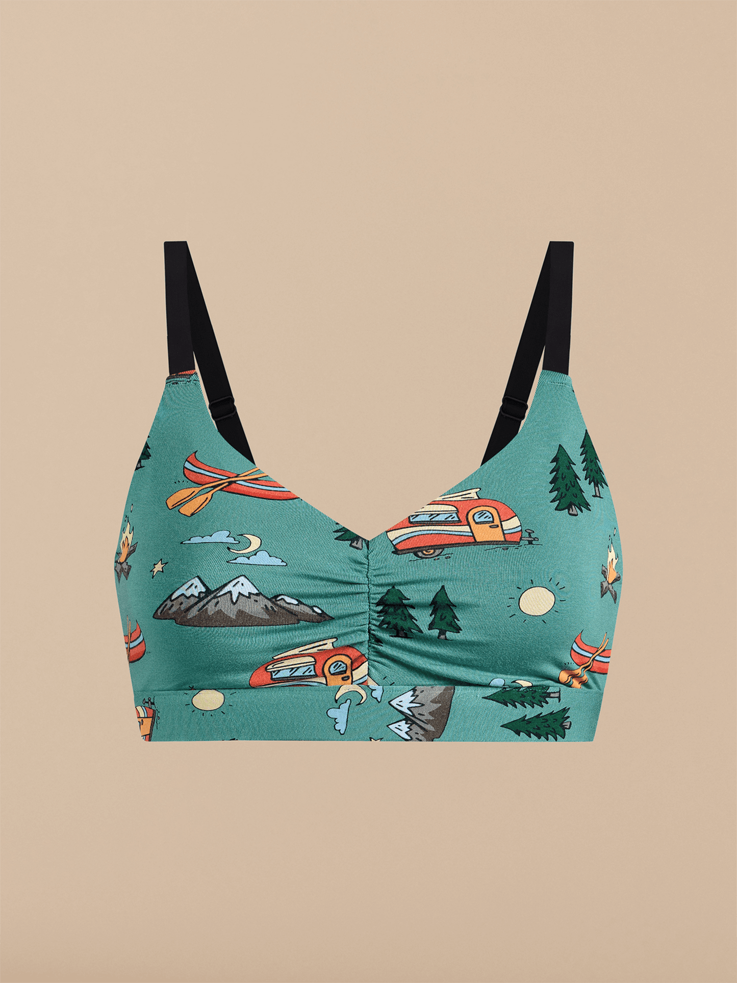 Curvy FeelFree Ruched Bralette | Happy Camper