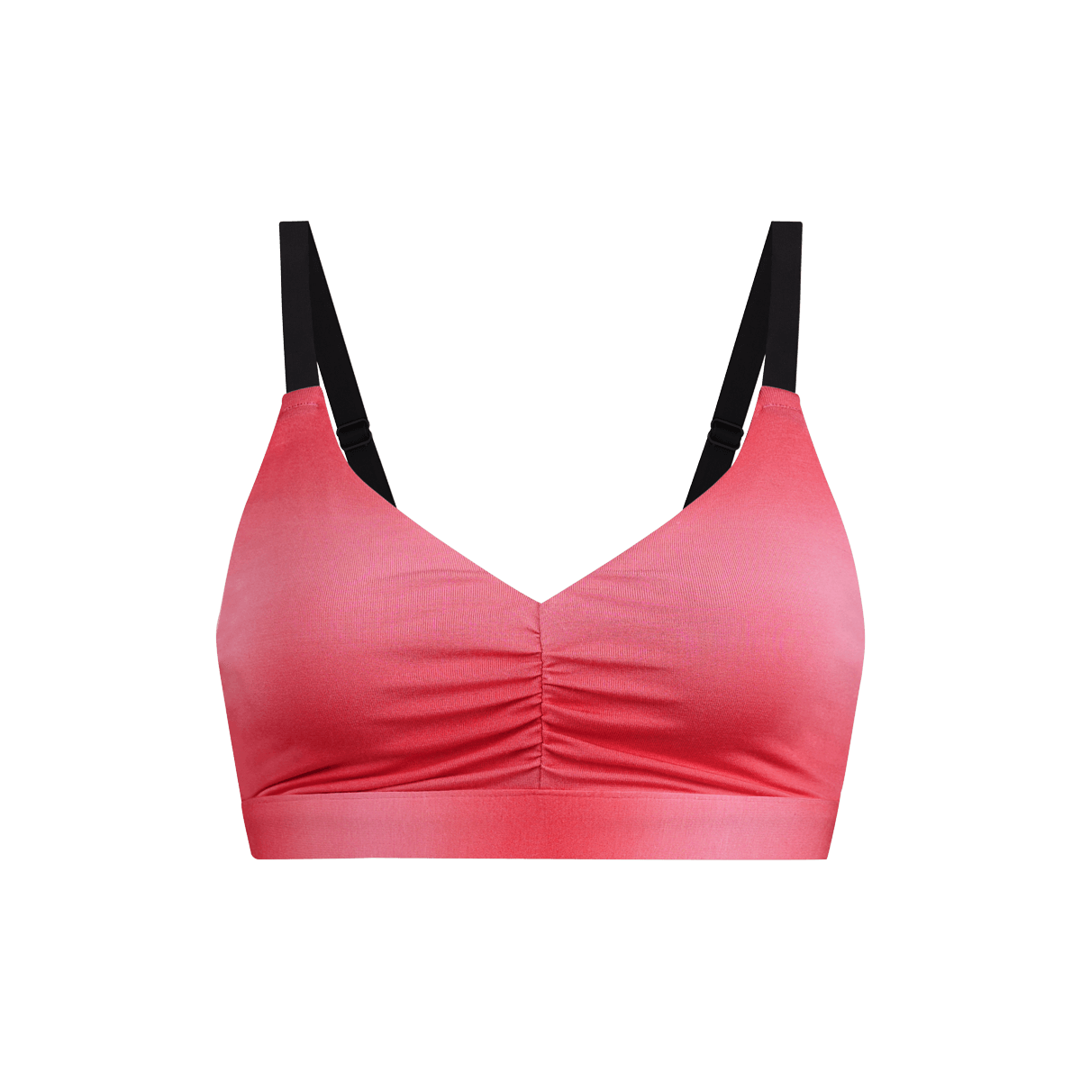 Curvy FeelFree Ruched Bralette | Pink Ombre