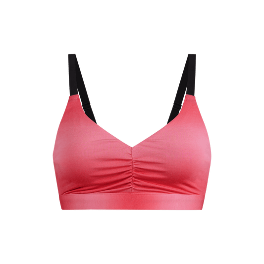 Curvy FeelFree Ruched Bralette | Pink Ombre