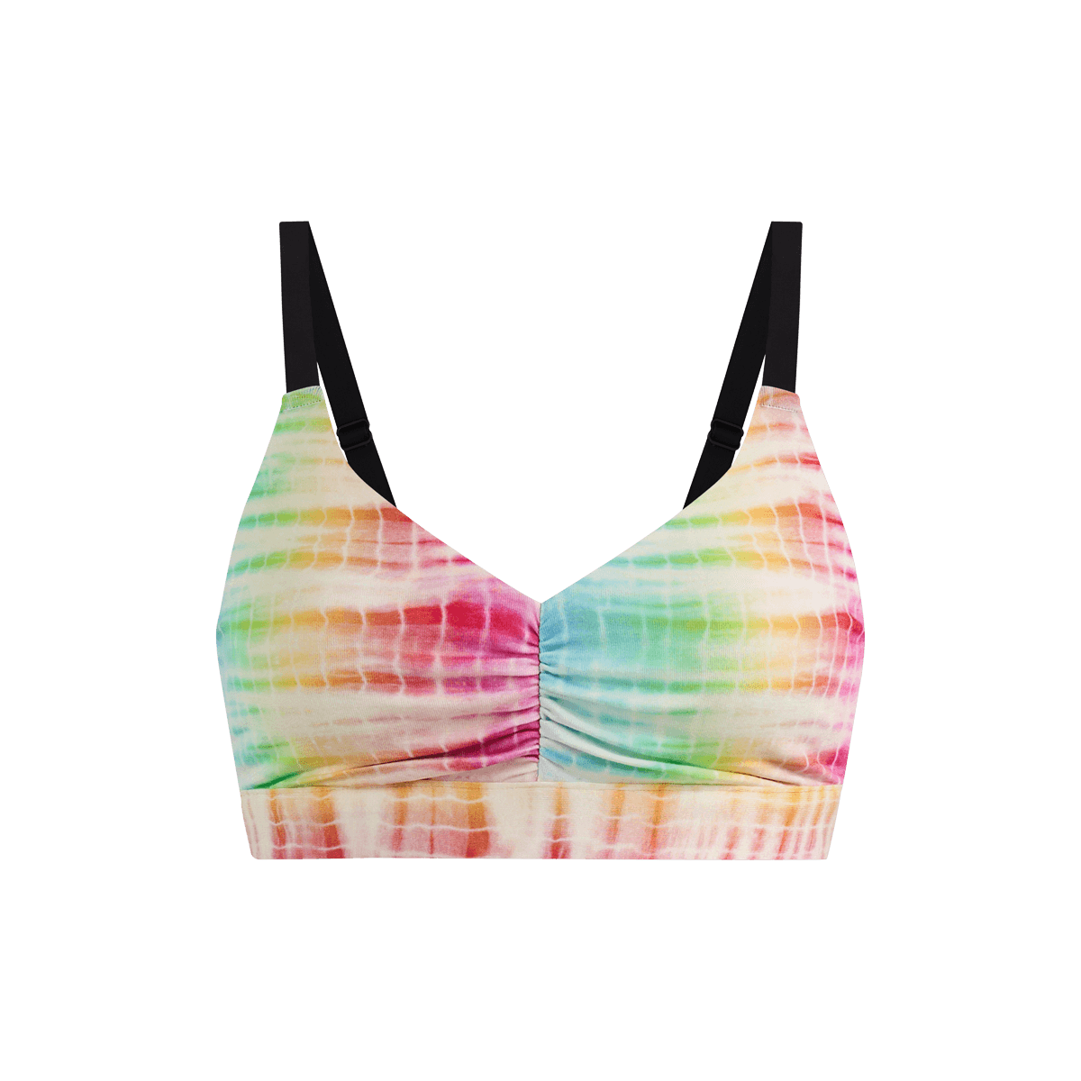 Curvy FeelFree Ruched Bralette | Rainbow Daze