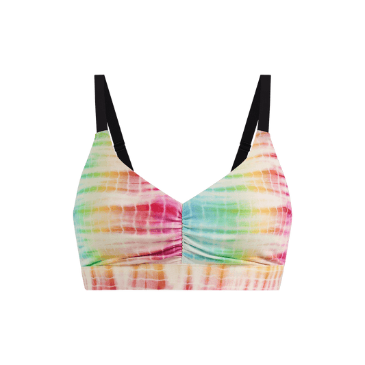 Curvy FeelFree Ruched Bralette | Rainbow Daze