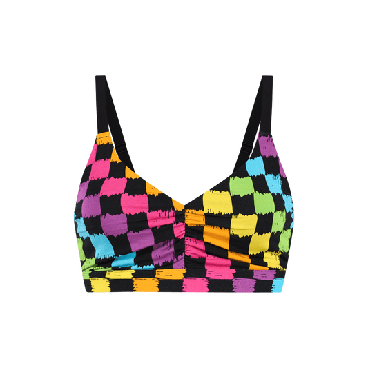 Curvy UltraModal™ FeelFree Ruched Bralette | Rainbow Check