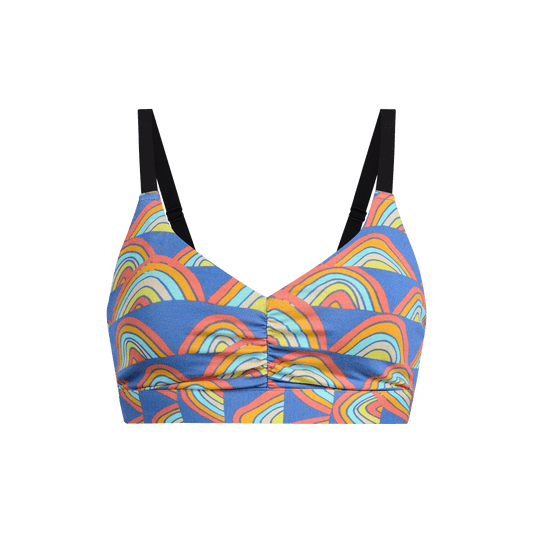 Curvy FeelFree Ruched Bralette | Retro Rainbows