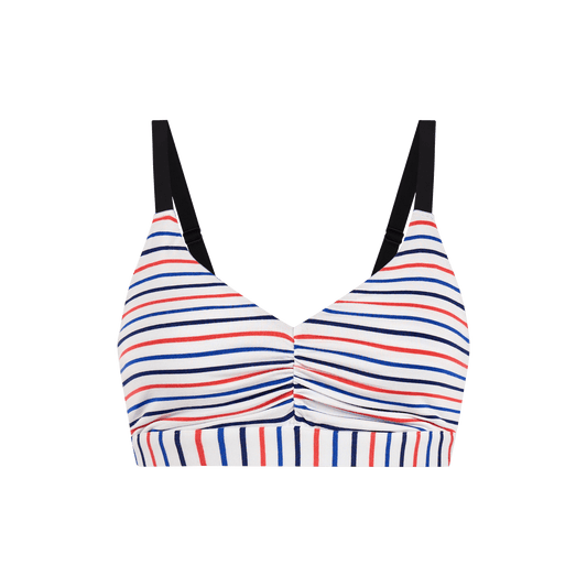 Curvy UltraModal™ FeelFree Ruched Bralette | Sail Stripe