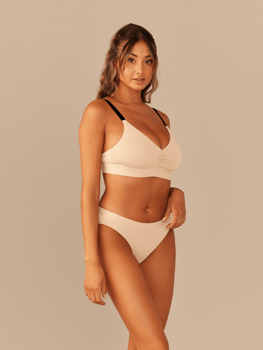 Curvy UltraModal™ FeelFree Ruched Bralette | Brazilian Sand