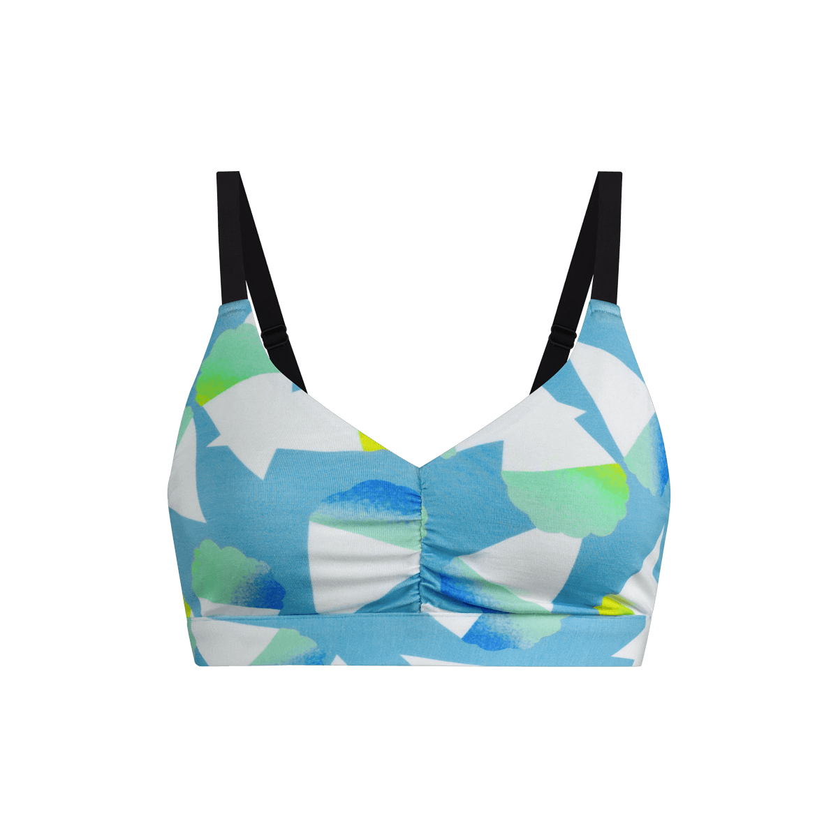 Curvy FeelFree Ruched Bralette | Snow Cone