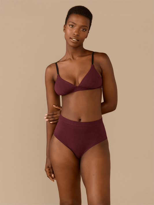 FeelFree Triangle Bralette | Heather Wine