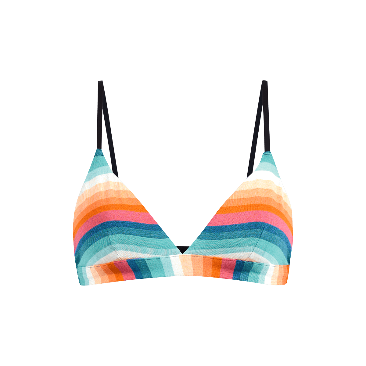 FeelFree Triangle Bralette | Pool Stripes