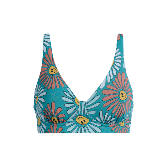 FeelFree Longline Bralette | Disco Daisies