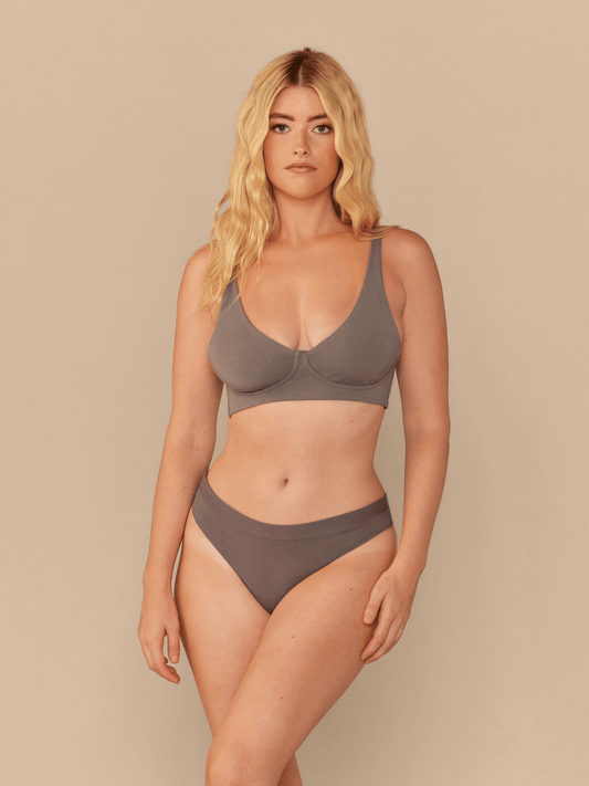 UltraModal™ FeelFree Longline Bralette | Grey/Grey