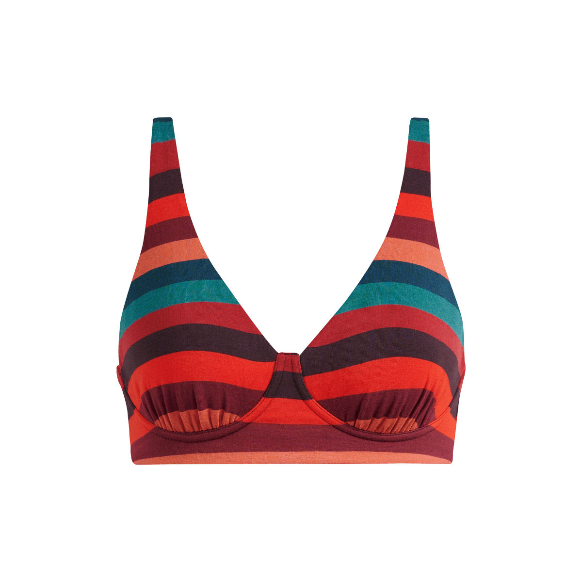 FeelFree Longline Bralette | Bright Stripes