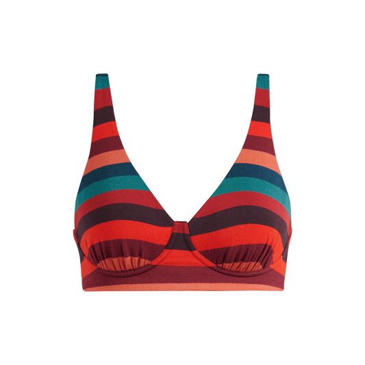 FeelFree Longline Bralette | Bright Stripes