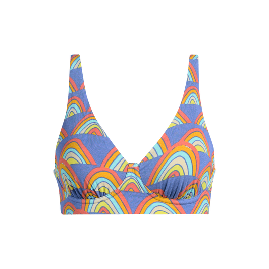 FeelFree Longline Bralette | Retro Rainbows