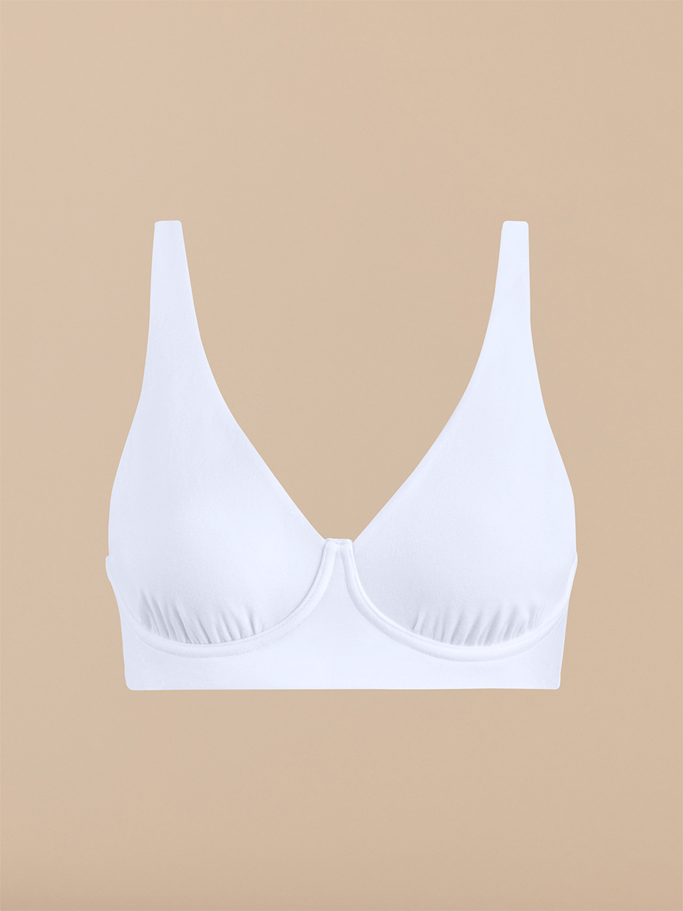 FeelFree Longline Bralette | White/White