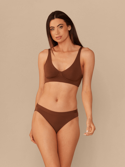 UltraModal™ FeelFree Longline Bralette | Walnut Shell/Walnut Shell