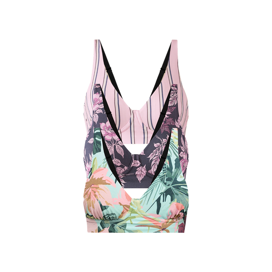 UltraModal™ FeelFree Longline Bralette 3-Pack | Summer Garden Pack