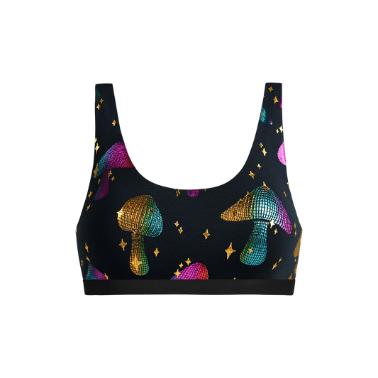 U-Back Bralette | Disco Shrooms