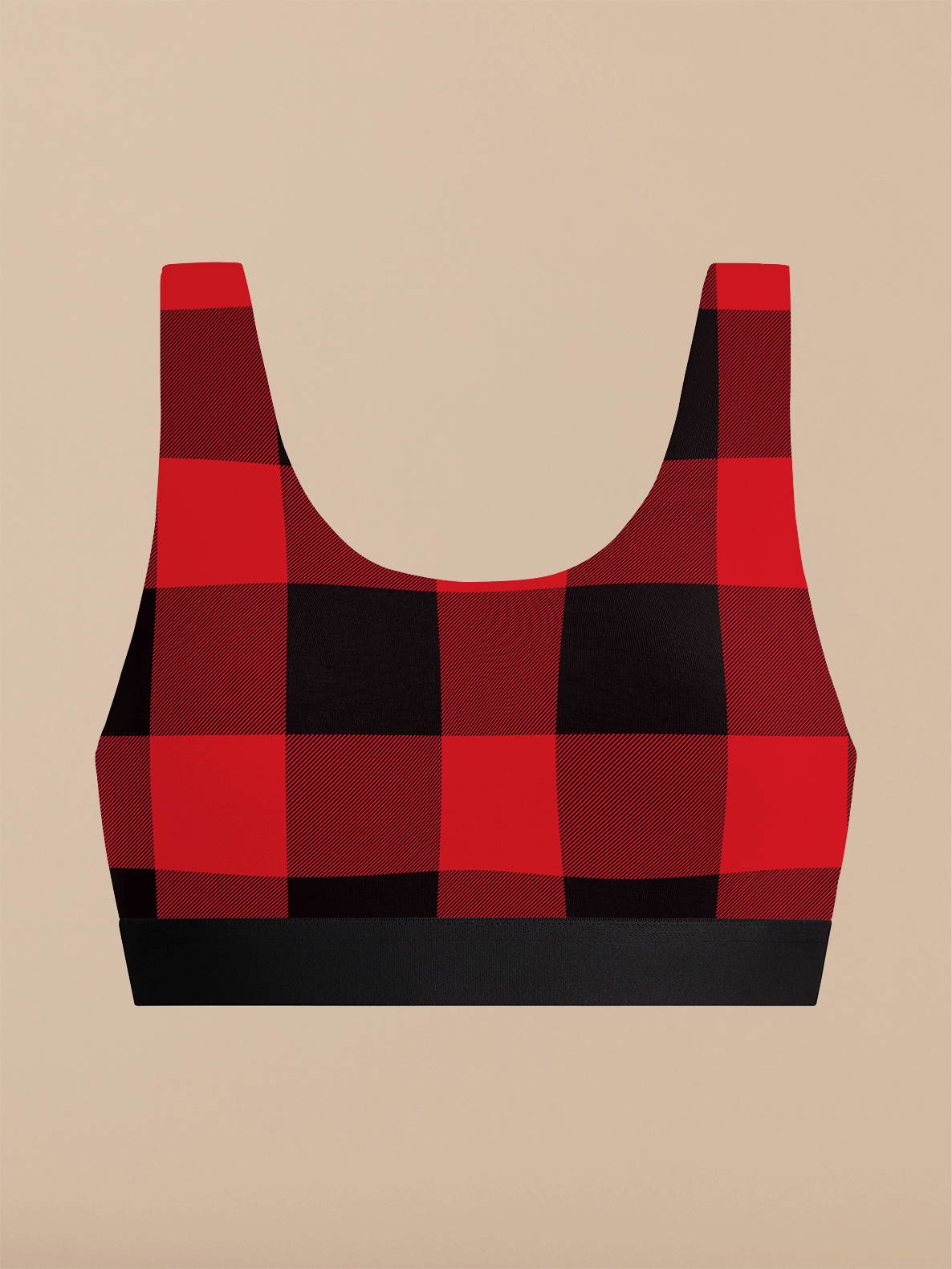 Curvy U-Back Bralette | Buffalo Plaid