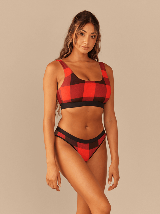 Curvy U-Back Bralette | Buffalo Plaid