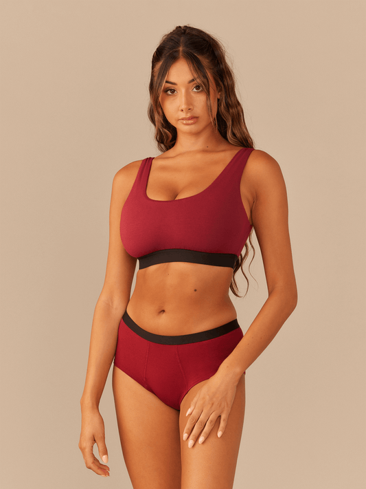 Curvy U-Back Bralette | Cabernet