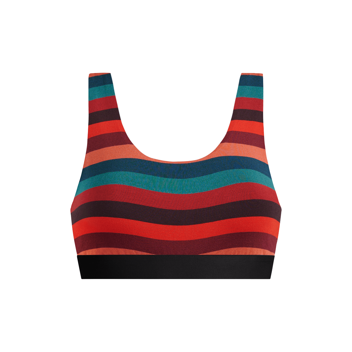 Curvy U-Back Bralette | Bright Stripes