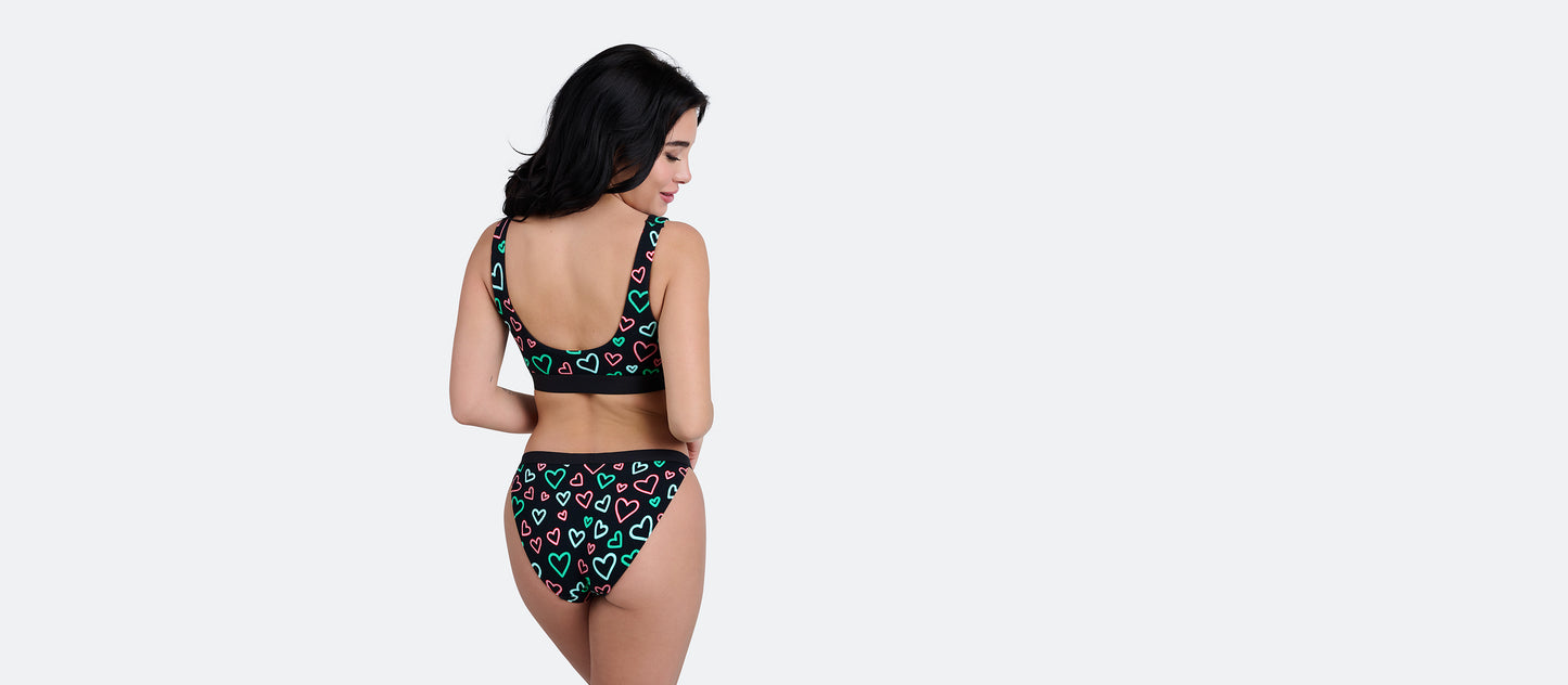 Curvy U-Back Bralette | Electric Hearts