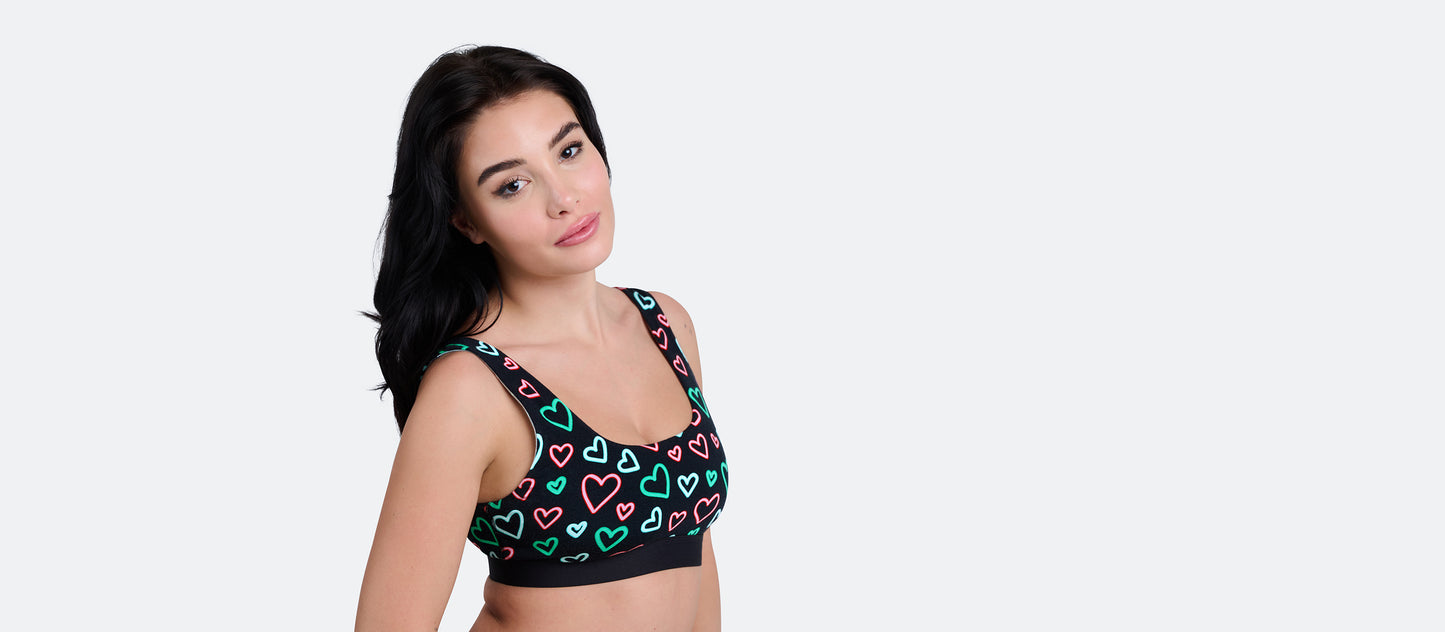 Curvy U-Back Bralette | Electric Hearts