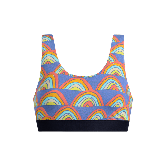 Curvy U-Back Bralette | Retro Rainbows