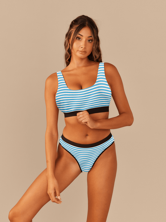 Curvy UltraModal™ Core Scoop Bralette | Amalfi Stripes