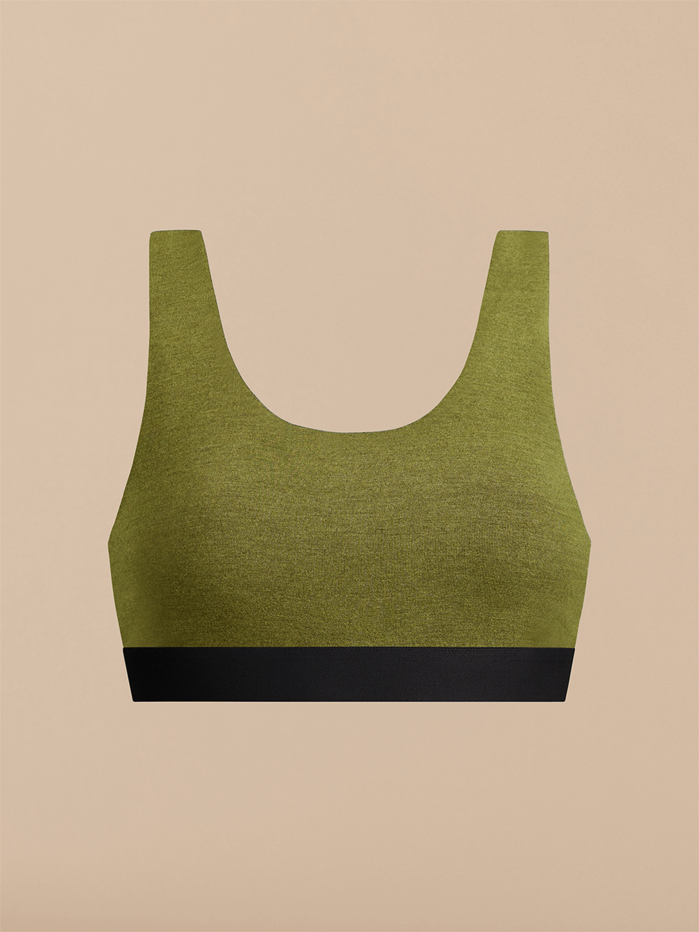 Curvy U-Back Bralette | Heather Olive