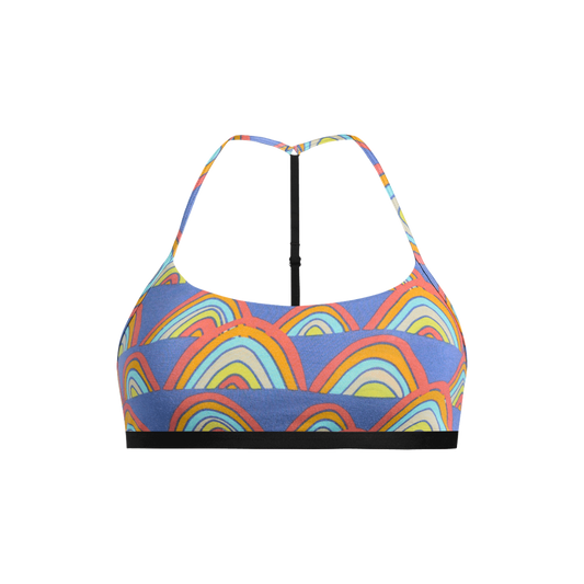 UltraModal™ Core T-Back Bralette | Retro Rainbows