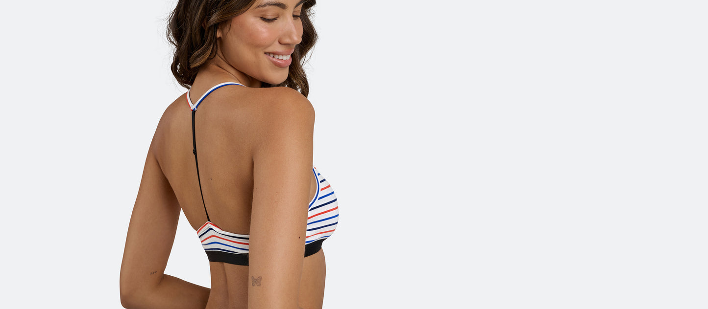 UltraModal™ Core T-Back Bralette | Sail Stripe