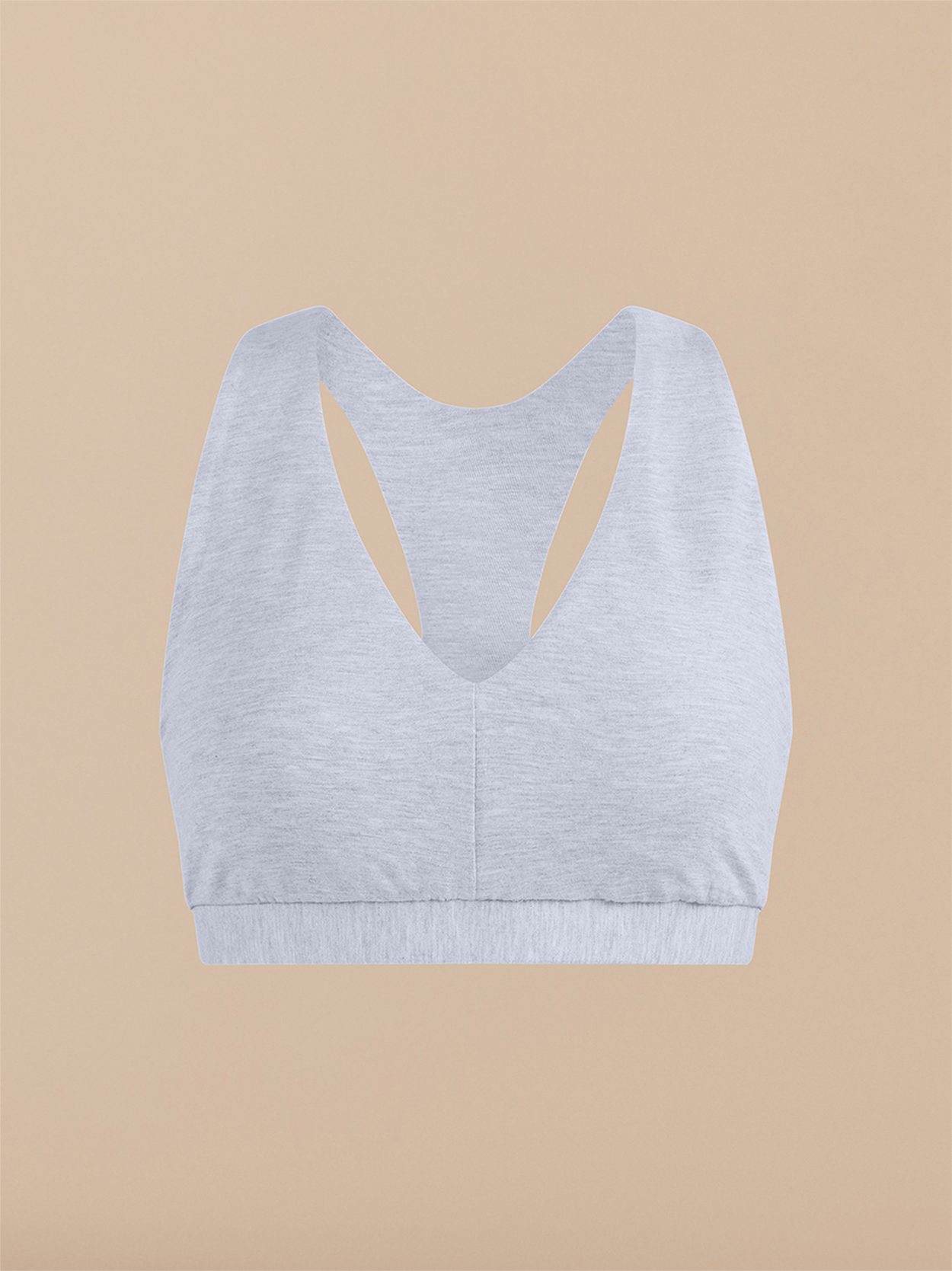 Curvy FeelFree Racerback Bralette | Heather Grey